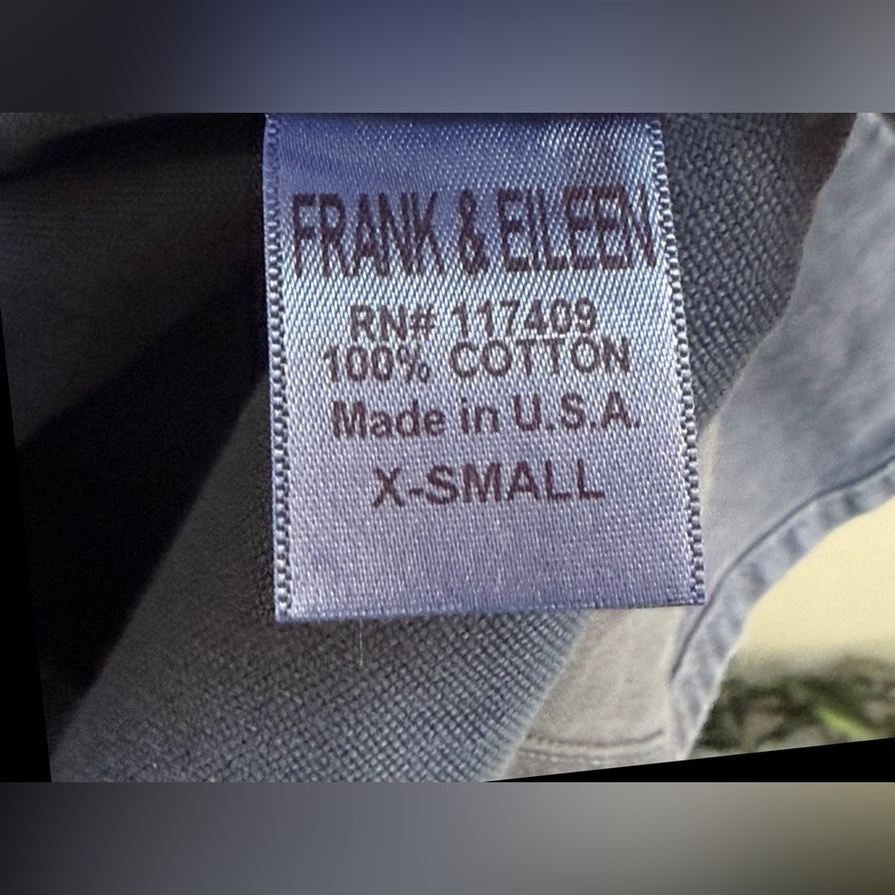 Frank & Eileen Barry Limited Edition Slate Blue Button-Up Shirt Women’s XS - Picture 11 of 12